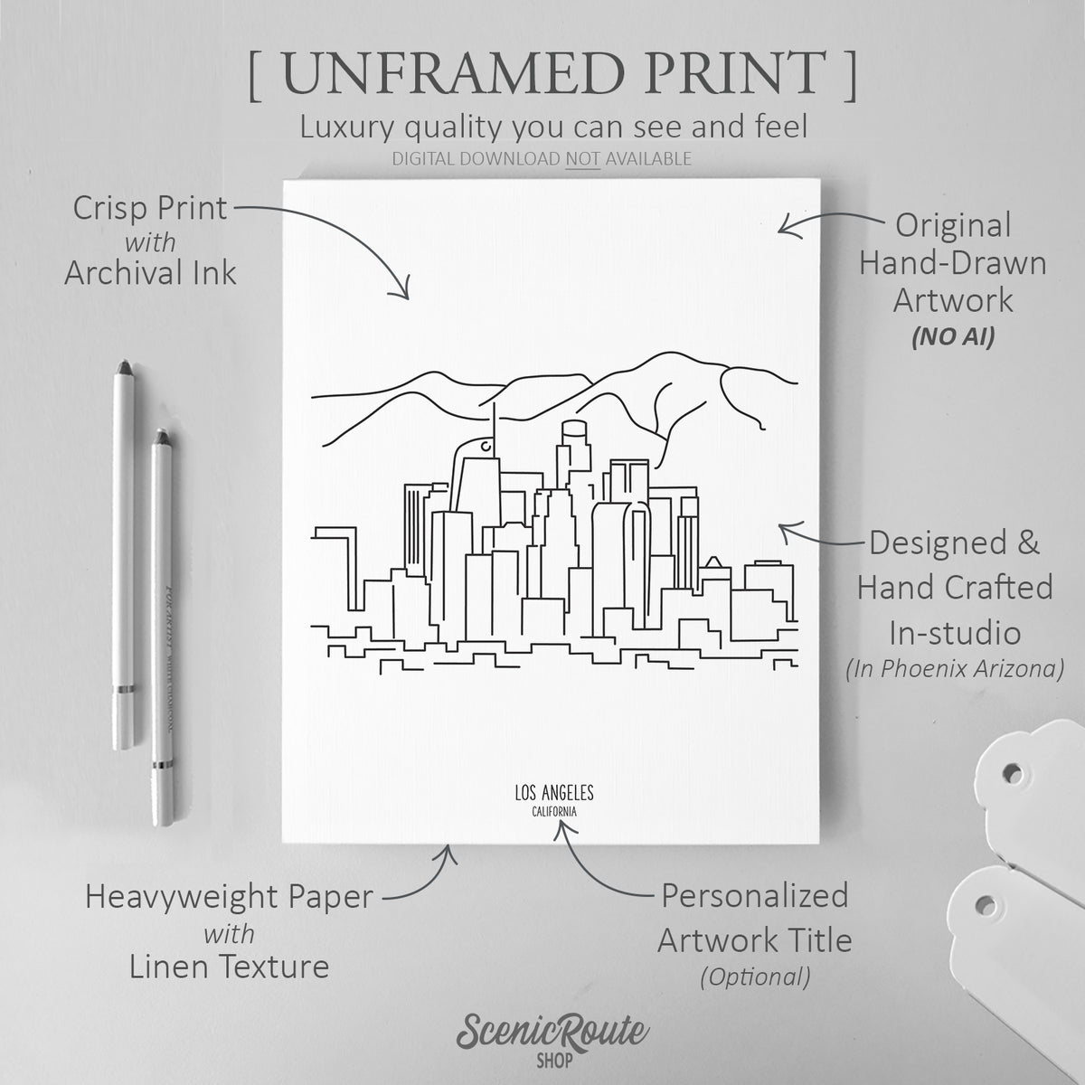 Los Angeles California Skyline Art Print