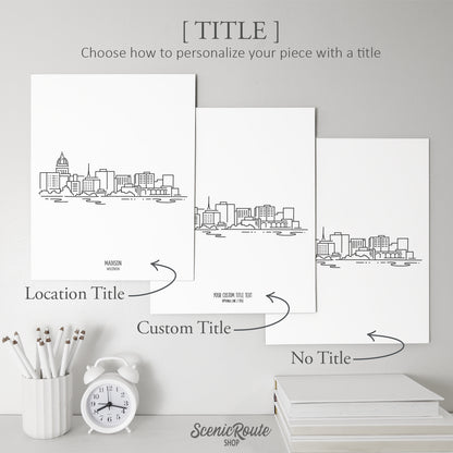 Madison Wisconsin Skyline Art Print