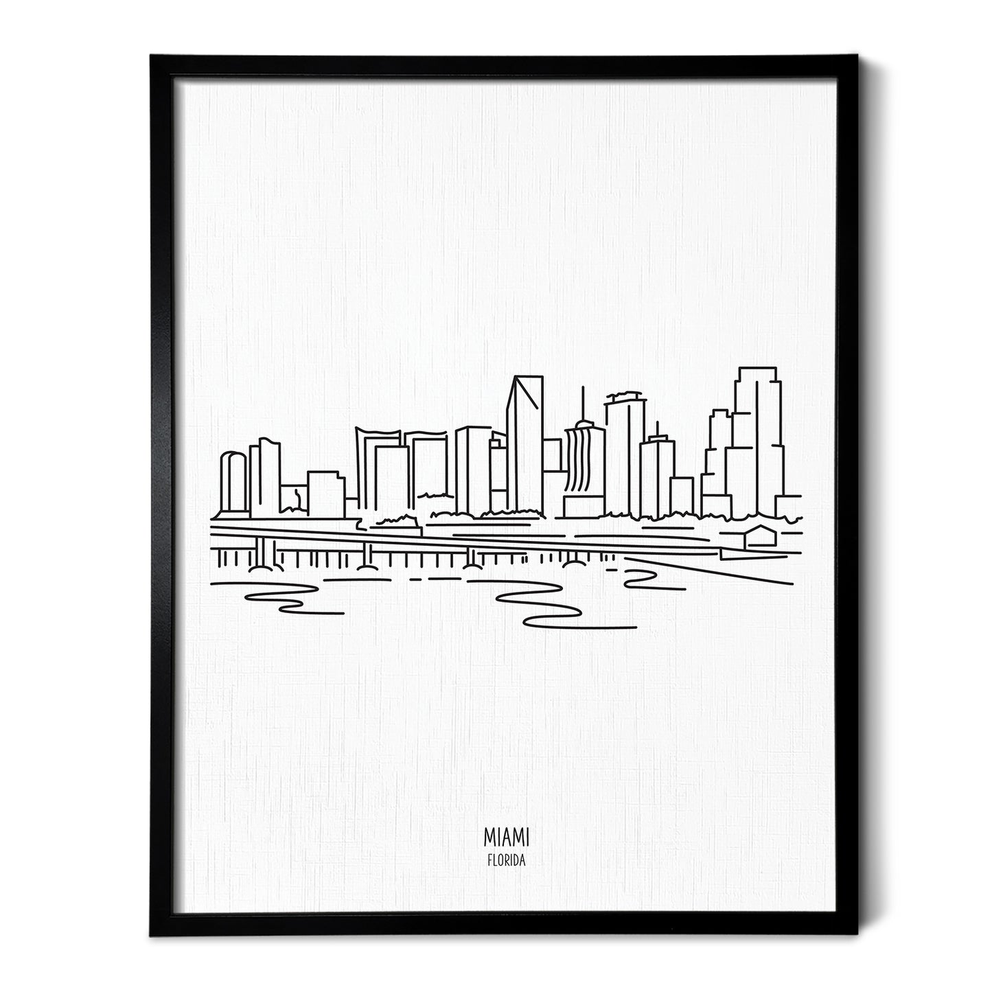 Miami Florida Skyline Art Print