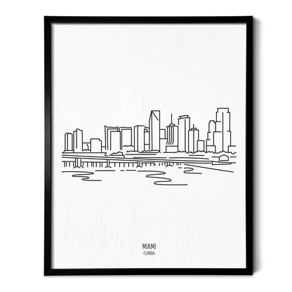 Miami Florida Skyline Art Print