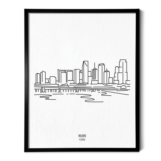 Miami Florida Skyline Art Print