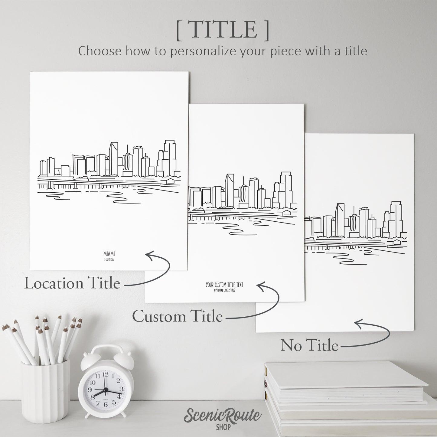 Miami Florida Skyline Art Print