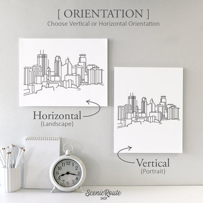 Minneapolis Minnesota Skyline Art Print