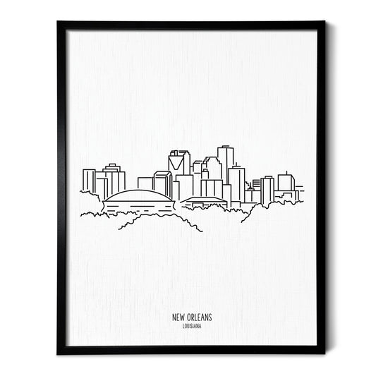 New Orleans Louisiana Skyline Art Print