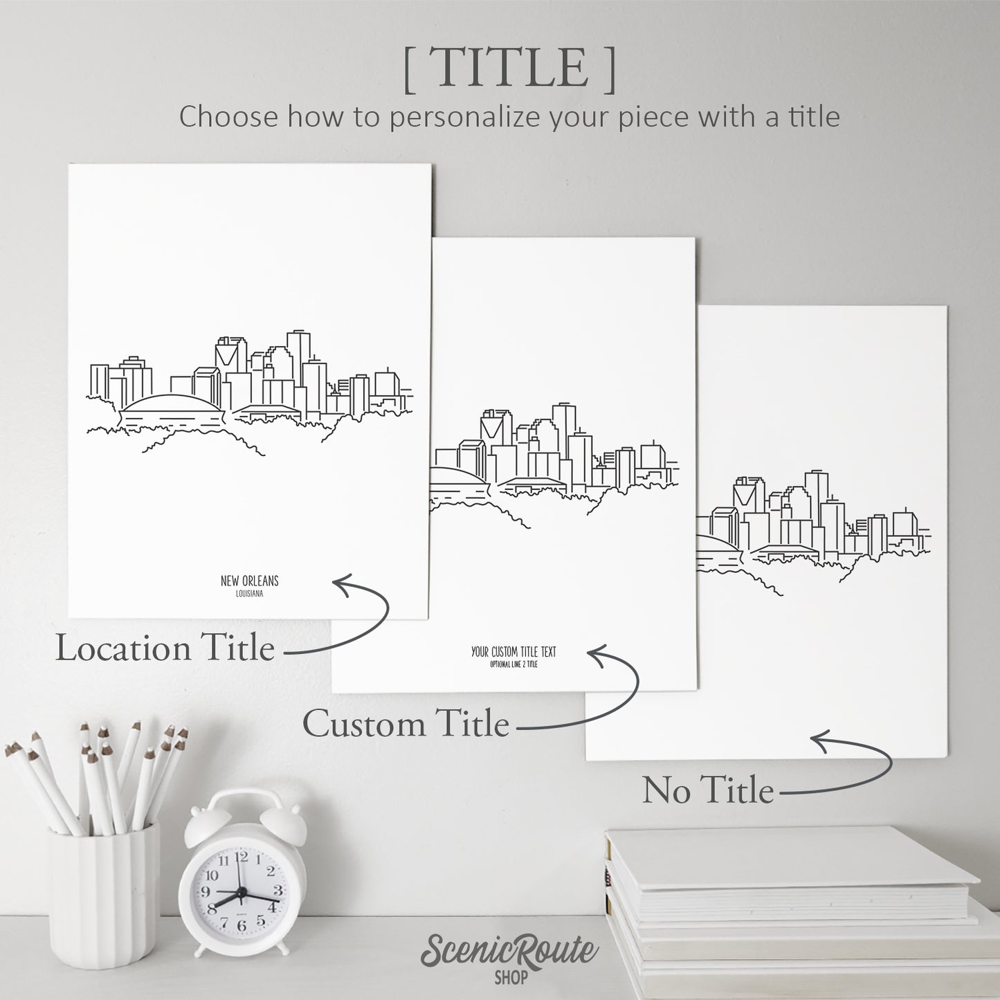 New Orleans Louisiana Skyline Art Print