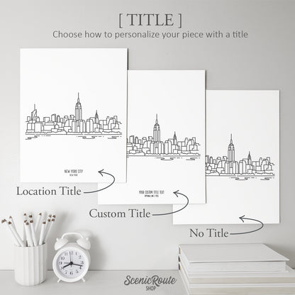 New York City Skyline Featuring the Empire State Art Print