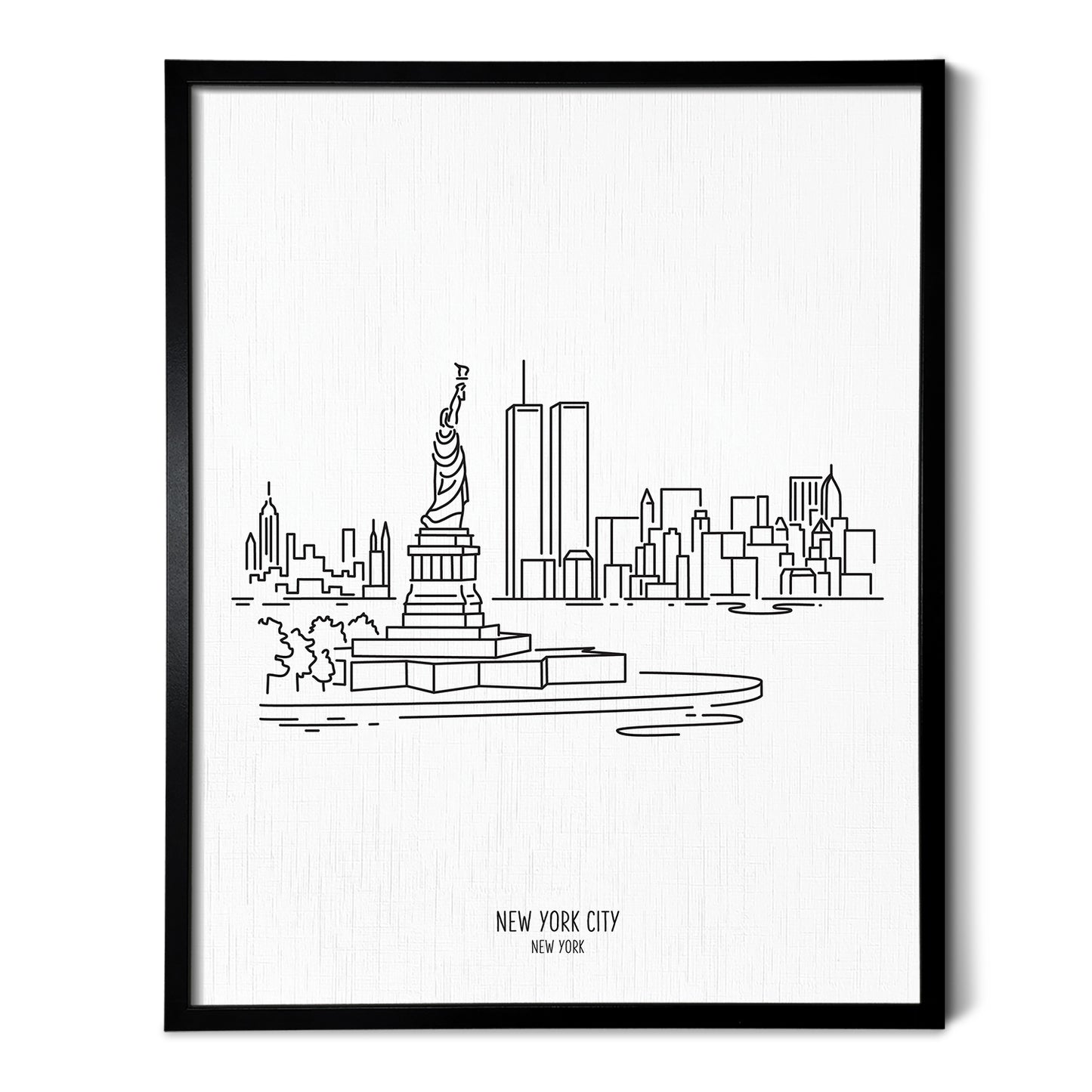 New York City Skyline Featuring the Twin Towers Art Print