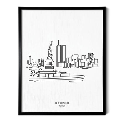New York City Skyline Featuring the Twin Towers Art Print