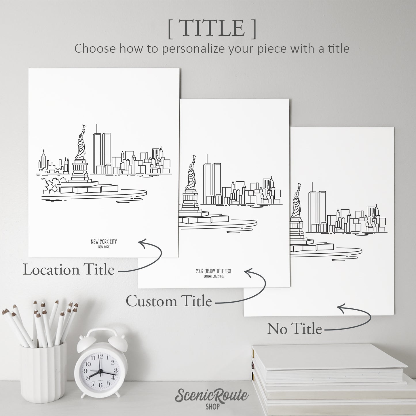 New York City Skyline Featuring the Twin Towers Art Print