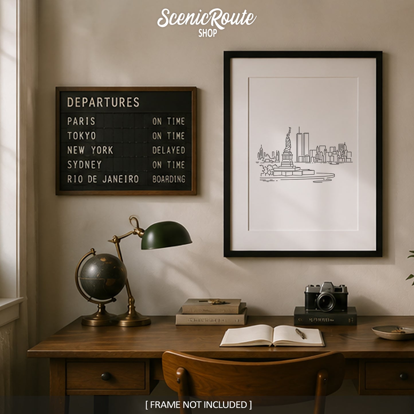 New York City Skyline Featuring the Twin Towers Art Print