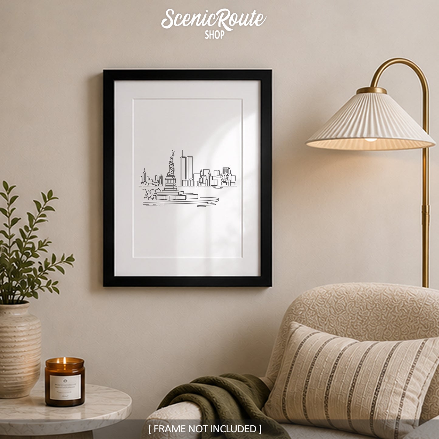 New York City Skyline Featuring the Twin Towers Art Print
