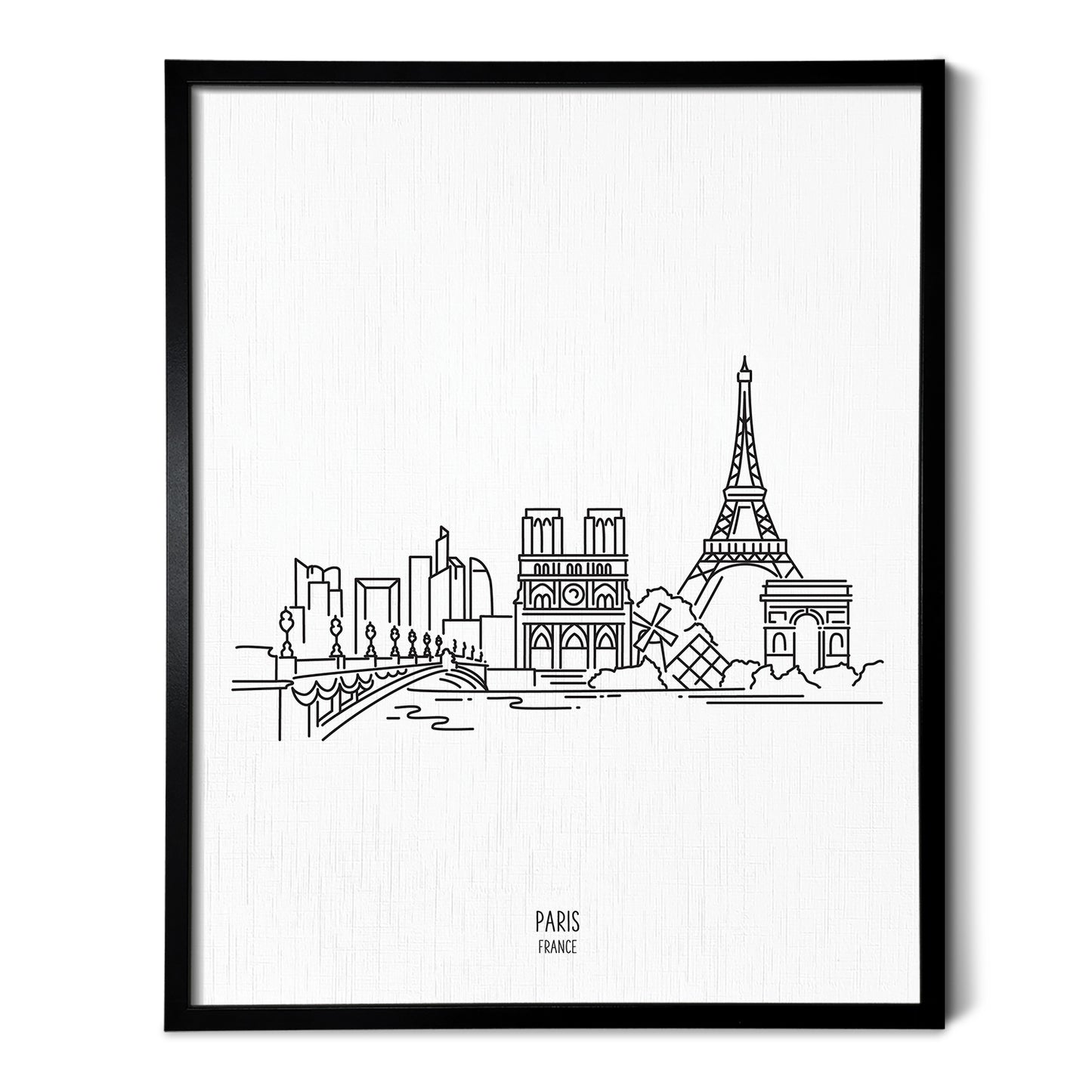 Paris France Skyline Art Print