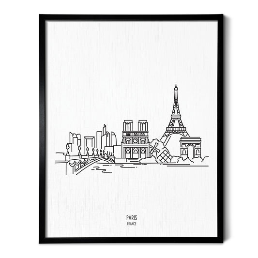 Paris France Skyline Art Print