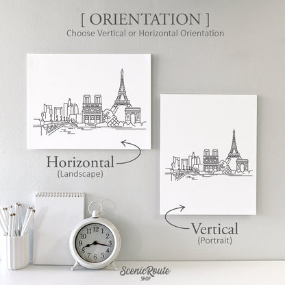 Paris France Skyline Art Print