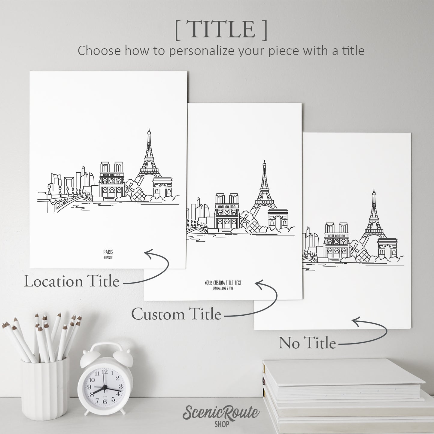 Paris France Skyline Art Print