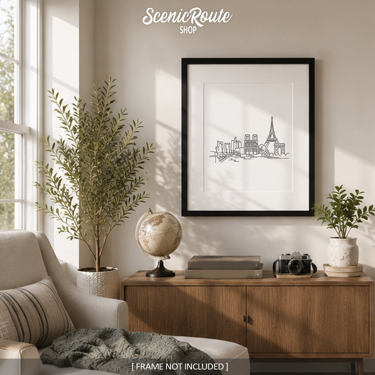 Paris France Skyline Art Print