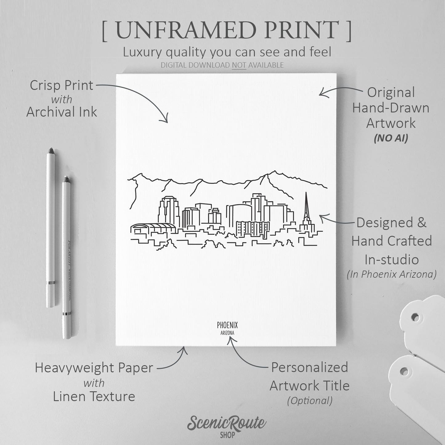 Phoenix Arizona Skyline Art Print