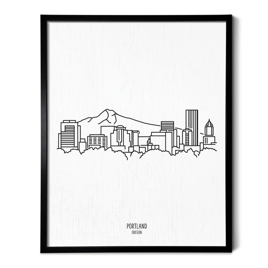 Portland Oregon Skyline Art Print