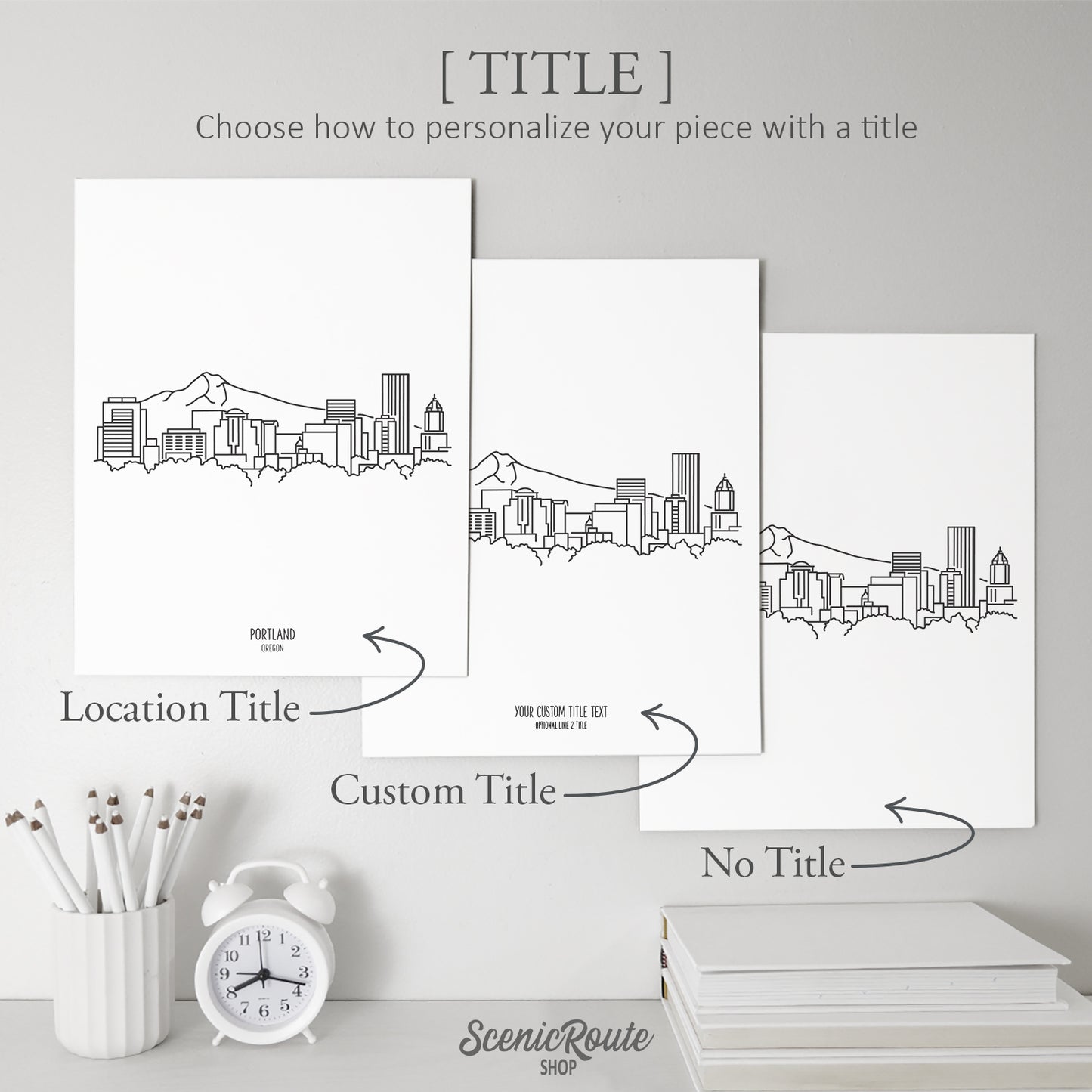 Portland Oregon Skyline Art Print