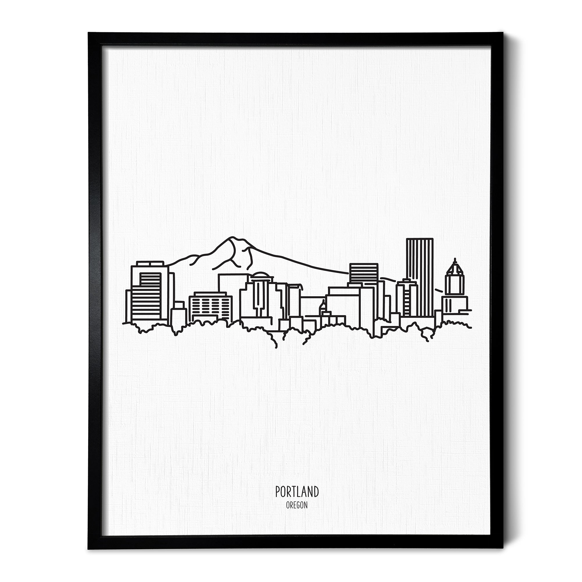 Portland Skyline Drawing Sticker The Portland Skyline At Night