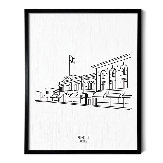 Prescott Arizona Skyline Art Print