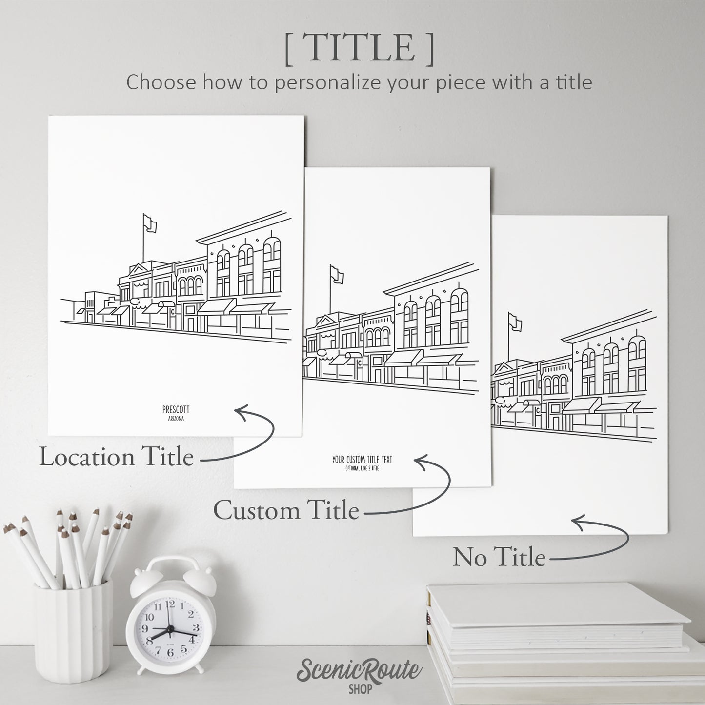 Prescott Arizona Skyline Art Print