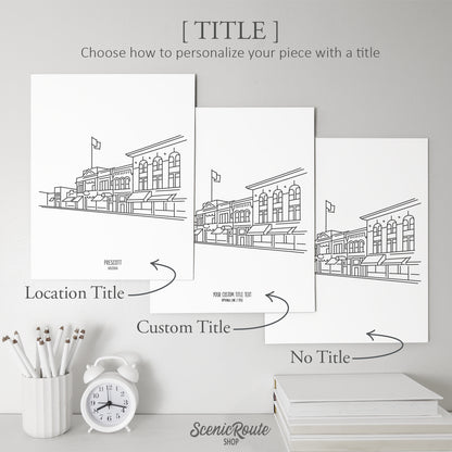 Prescott Arizona Skyline Art Print