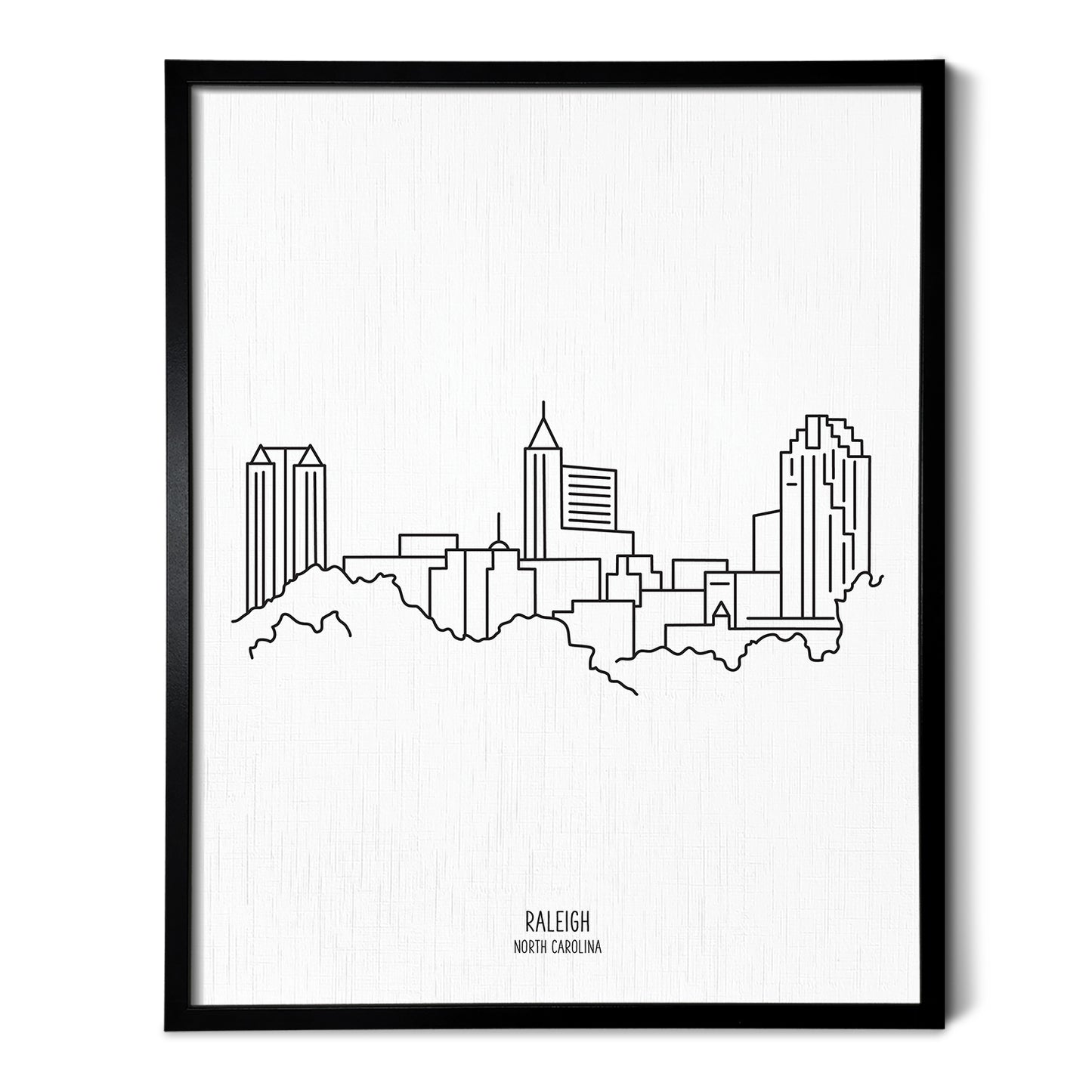 Raleigh North Carolina Skyline Art Print