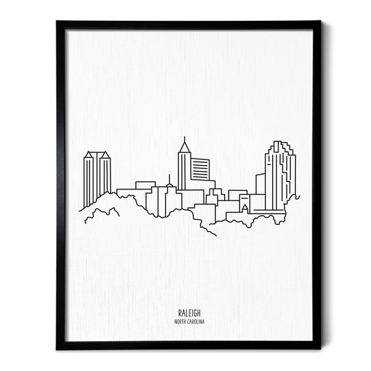 Raleigh North Carolina Skyline Art Print