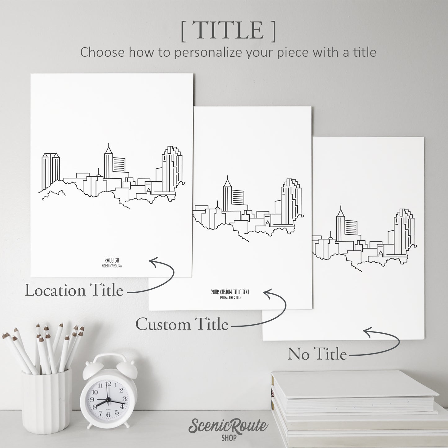 Raleigh North Carolina Skyline Art Print