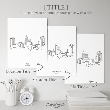 Raleigh North Carolina Skyline Art Print