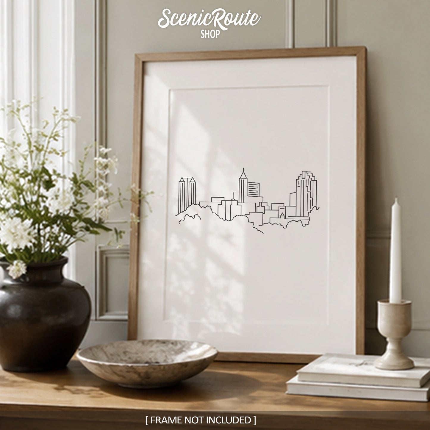 Raleigh North Carolina Skyline Art Print