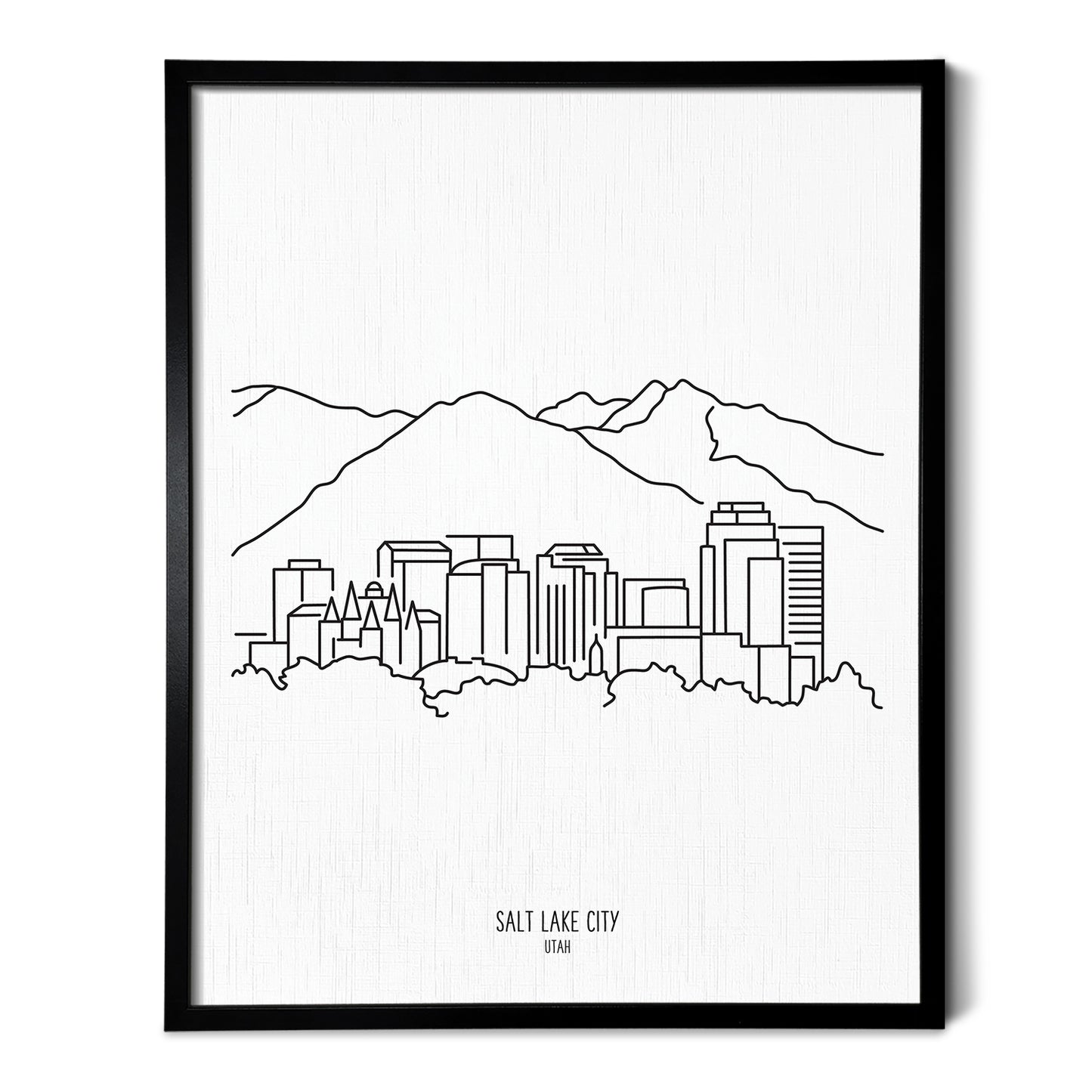 Salt Lake City Utah Skyline Art Print