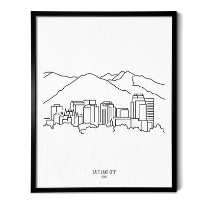 Salt Lake City Utah Skyline Art Print