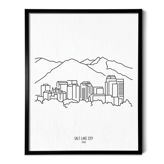 Salt Lake City Utah Skyline Art Print