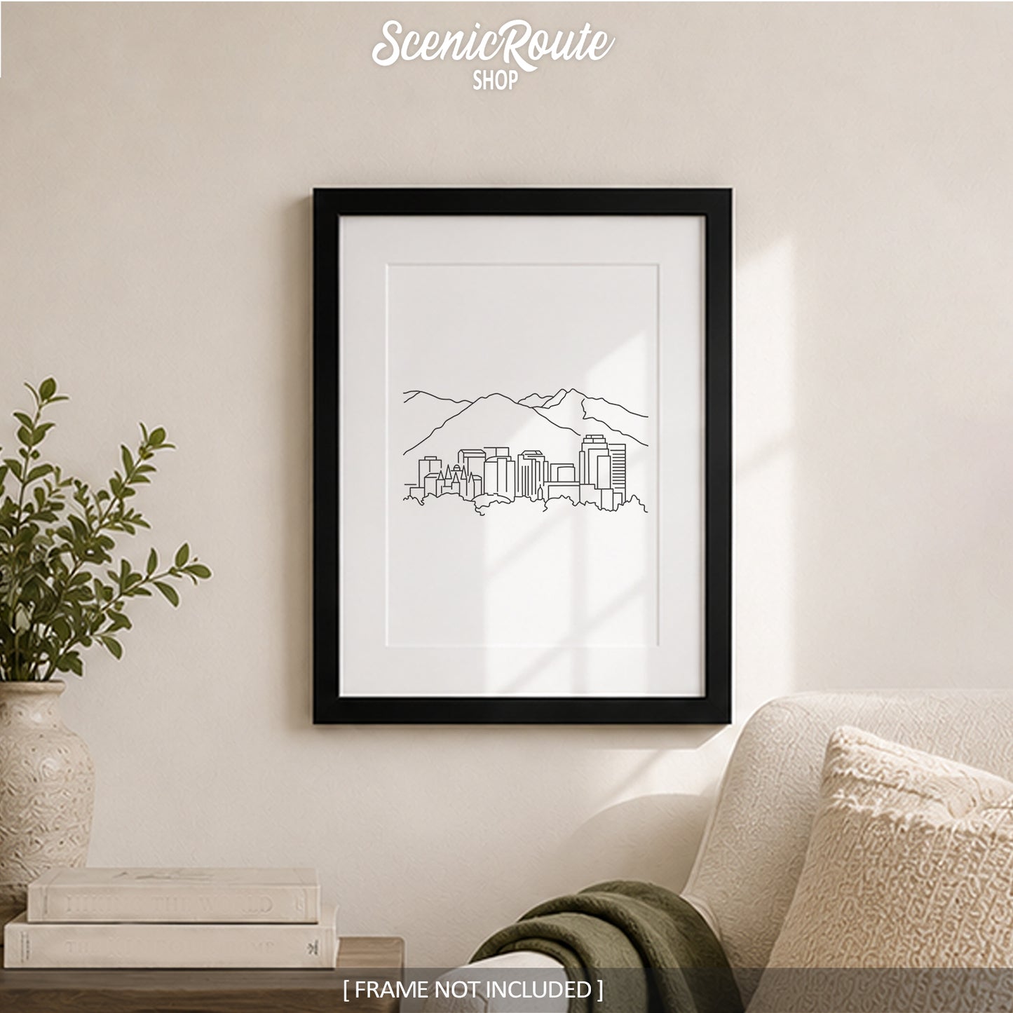 Salt Lake City Utah Skyline Art Print