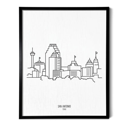 San Antonio Texas Skyline Art Print