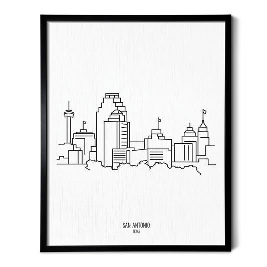 San Antonio Texas Skyline Art Print