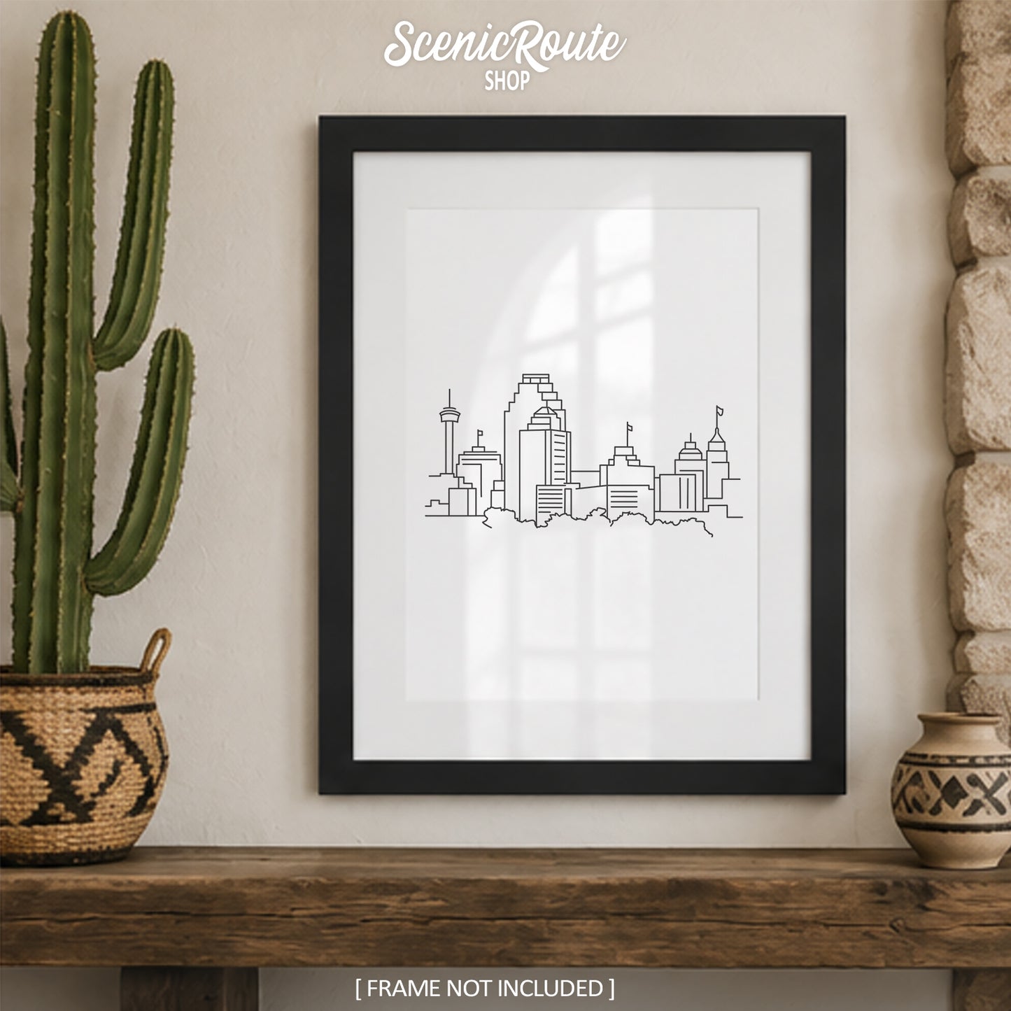San Antonio Texas Skyline Art Print