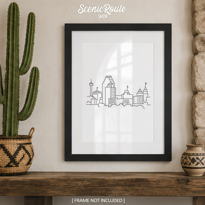 San Antonio Texas Skyline Art Print