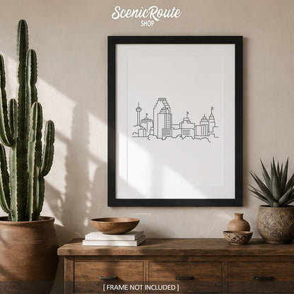 San Antonio Texas Skyline Art Print