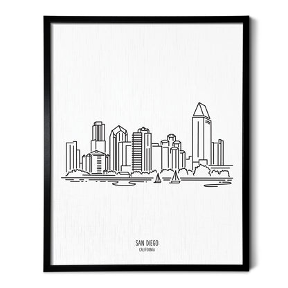 San Diego California Skyline Art Print