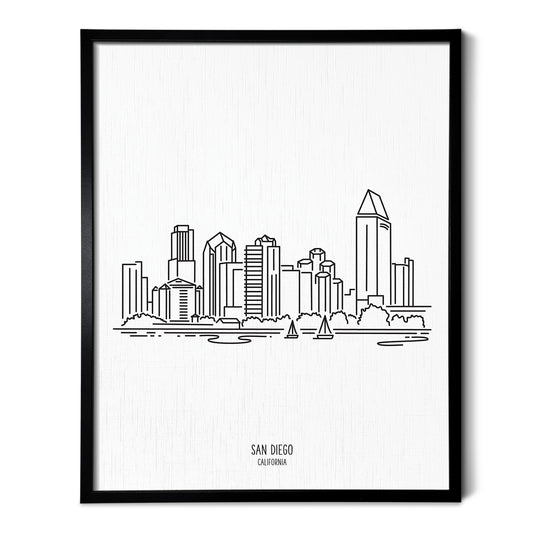 San Diego California Skyline Art Print