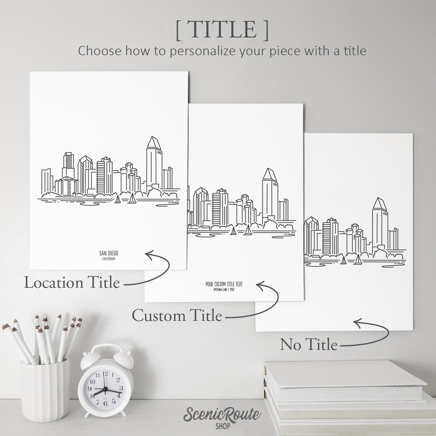 San Diego California Skyline Art Print