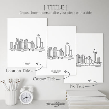 San Diego California Skyline Art Print