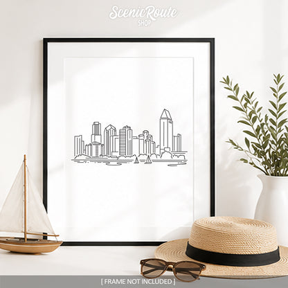San Diego California Skyline Art Print