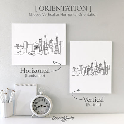 San Francisco California Skyline Art Print
