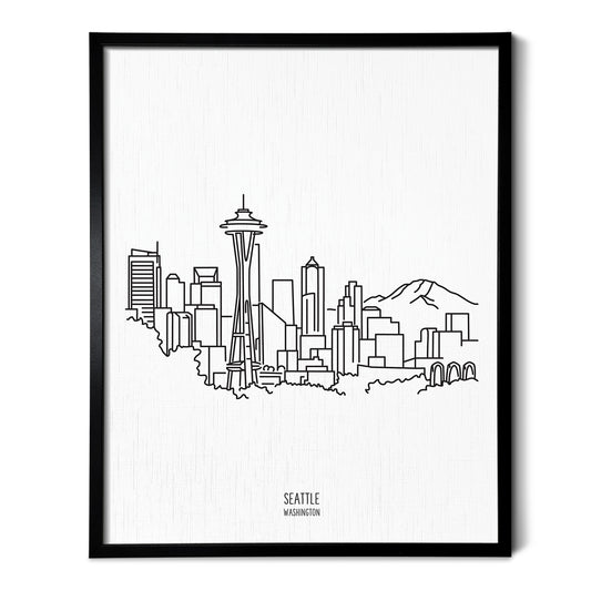 Seattle Washington Skyline Art Print