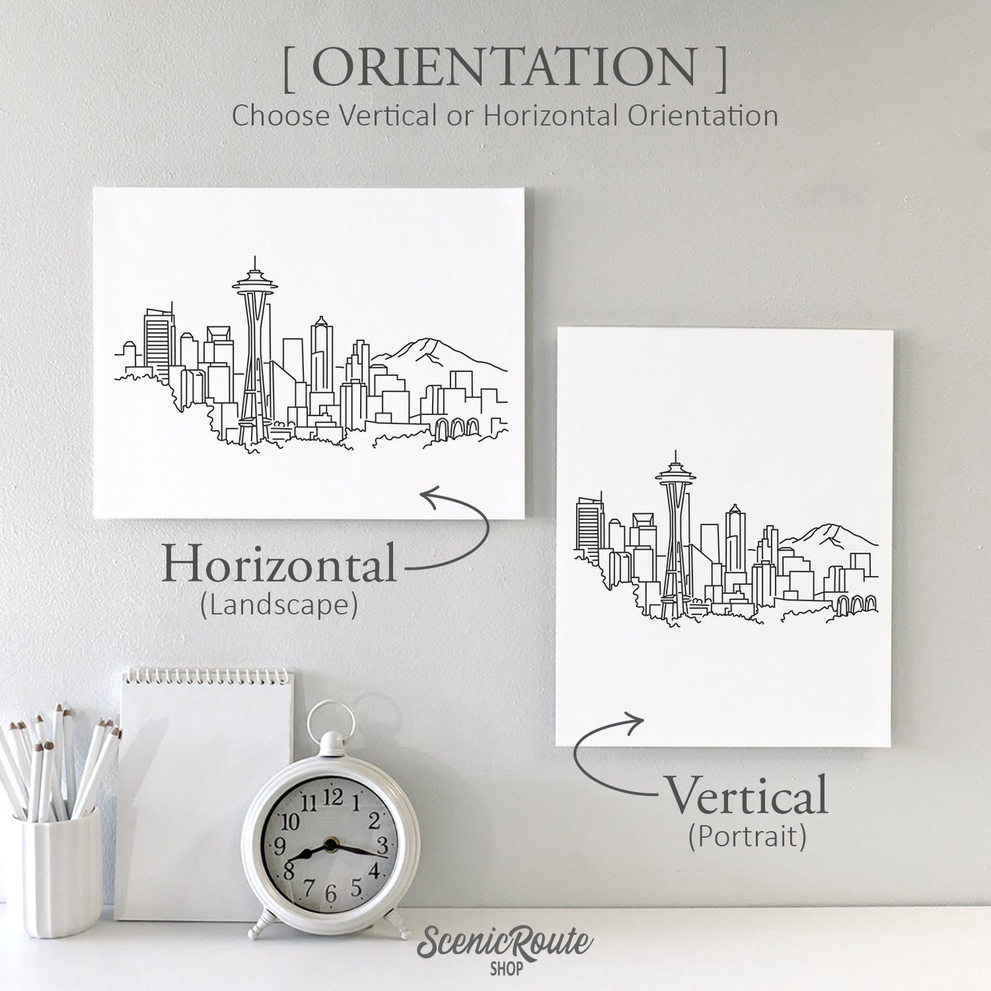 Seattle Washington Skyline Art Print