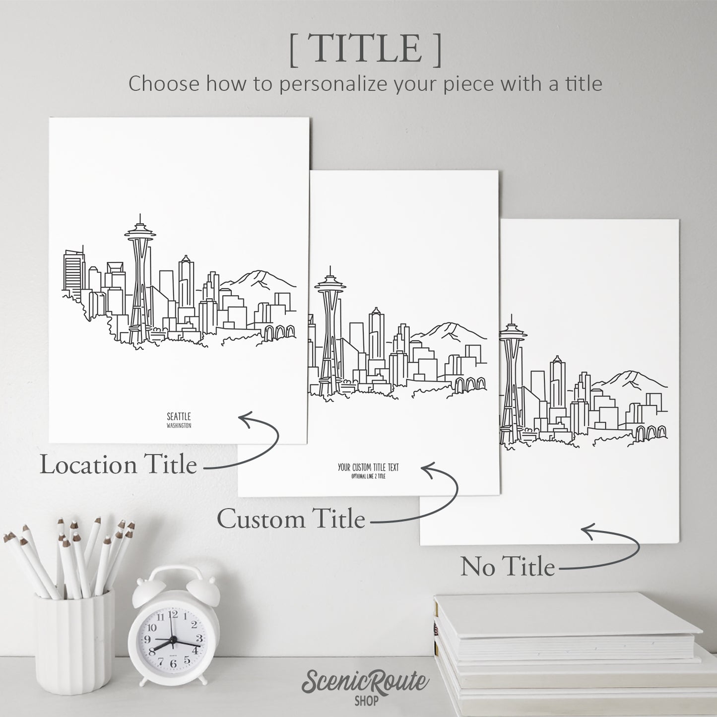 Seattle Washington Skyline Art Print